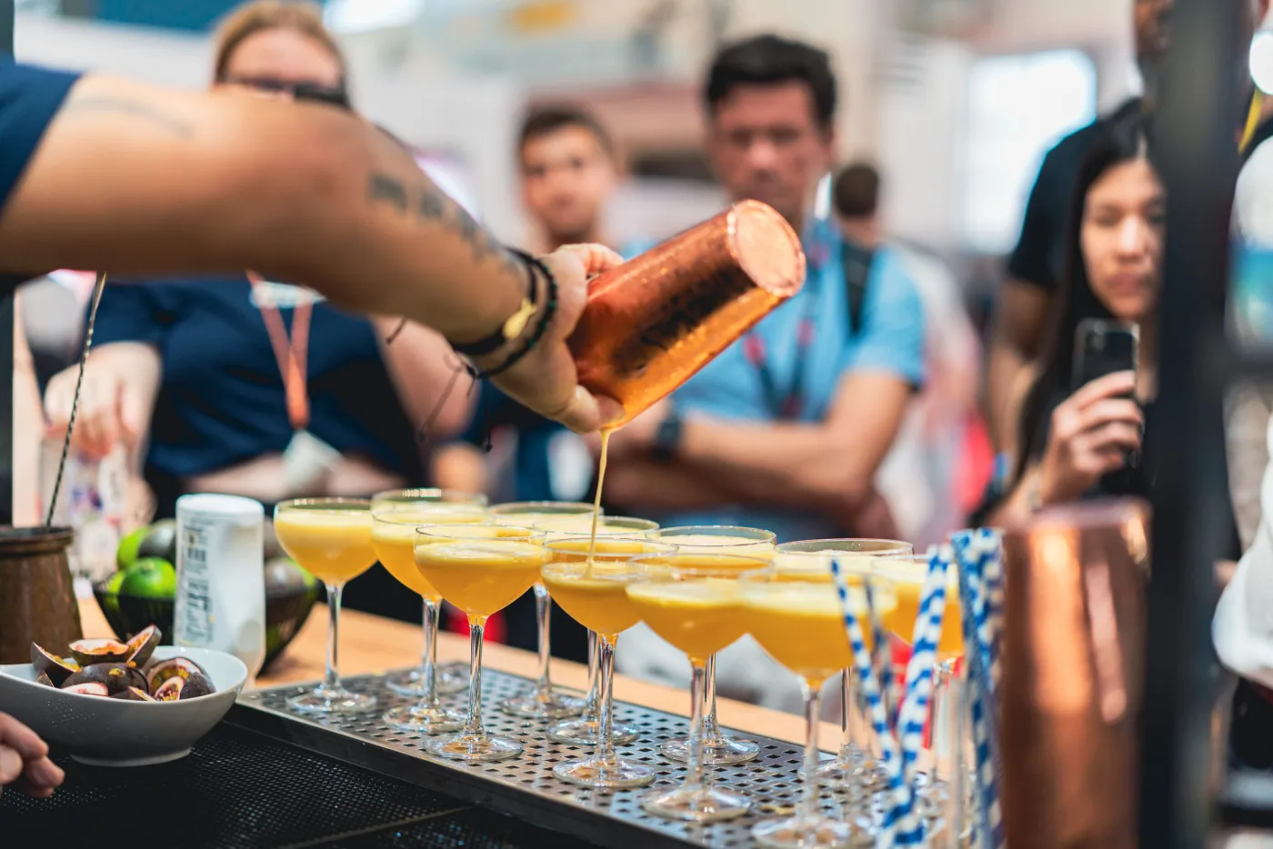 Drinks für die Gäste am Stand