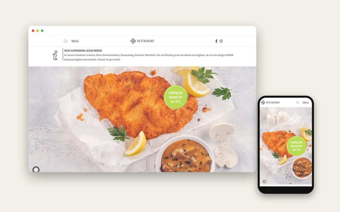 Website-Mockup auf Desktop und Smartphone – Kampagnen-Landingpage, digitales Marketing von der Agentur ZQUAD