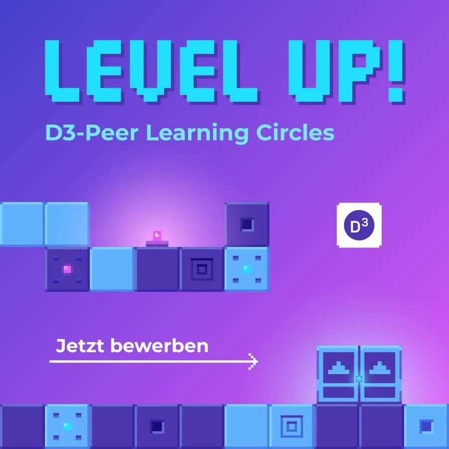 Kampagnenmotiv Level Up der Stiftung Bürgermut im Pixel-Look – Kreation und Design von der Agentur ZQUAD