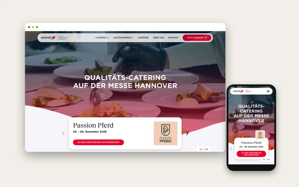 Startseite von Aramark