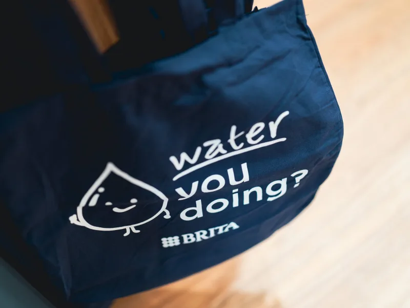 „Water you doing?“ – Beutel als Giveaway