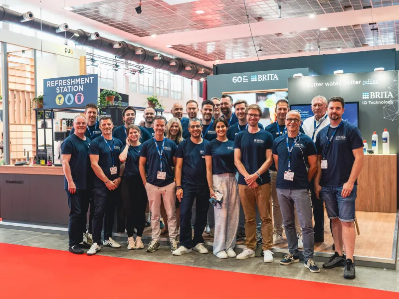 Das BRITA-Team am Messestand