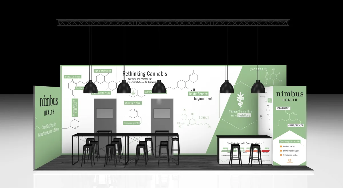 Messestand-Design für nimbus Health auf der Expopharm 2022