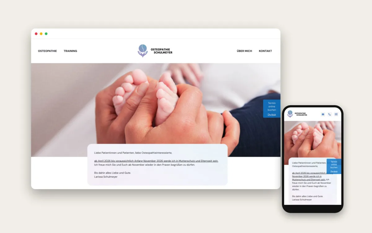 Die Website von Osteopathie Schulmeyer
